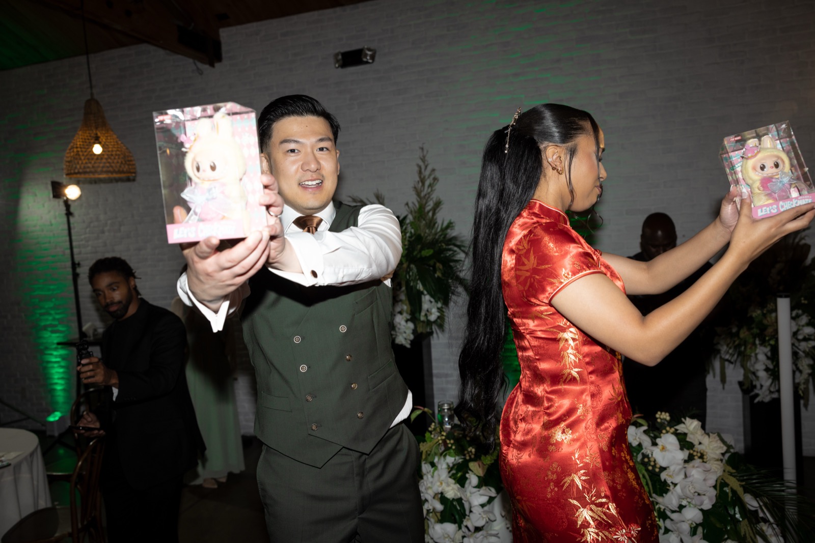 Guest dancing and celebrating at The Colony House wedding reception