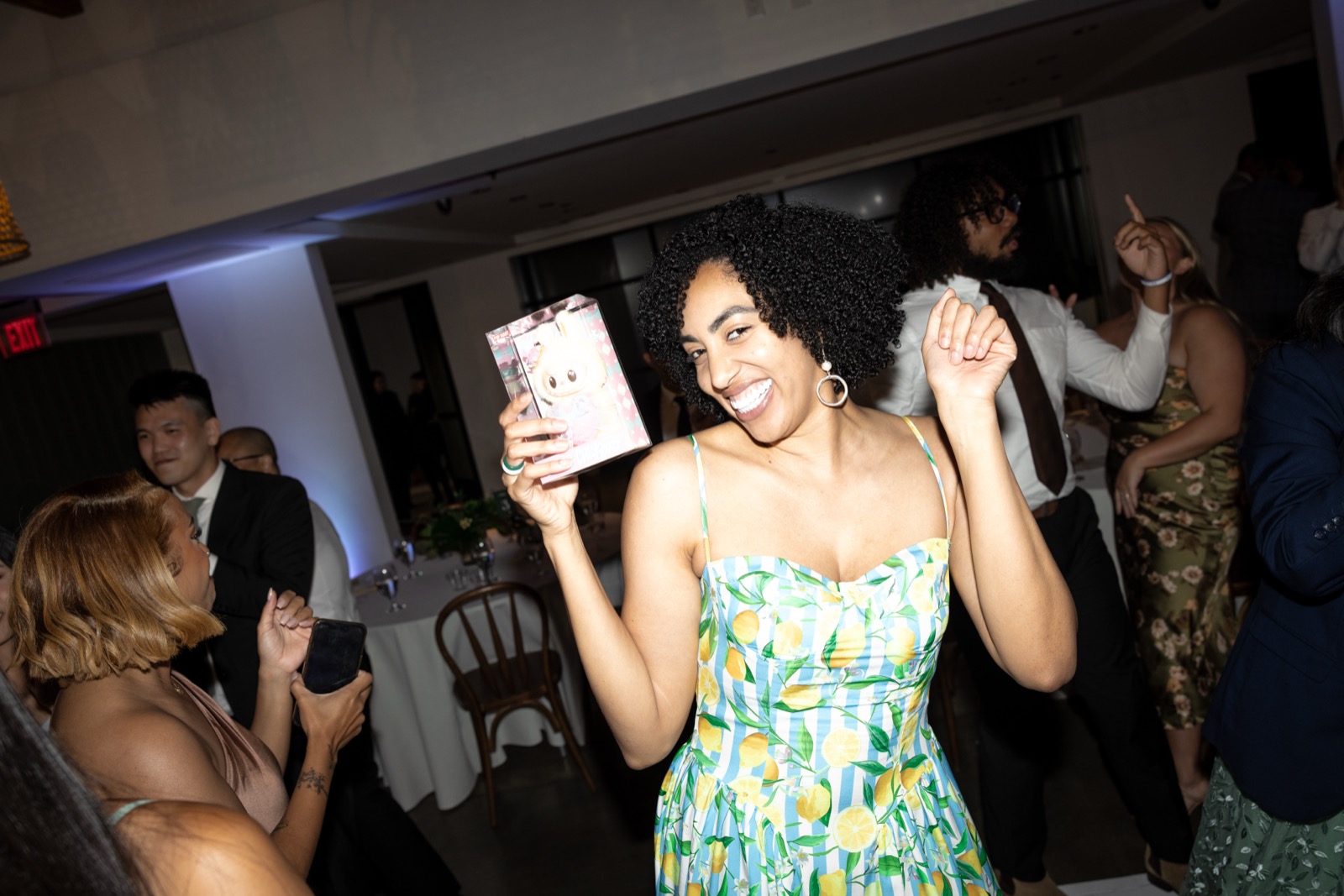 Maid of honor giving an emotional toast at The Colony House wedding reception