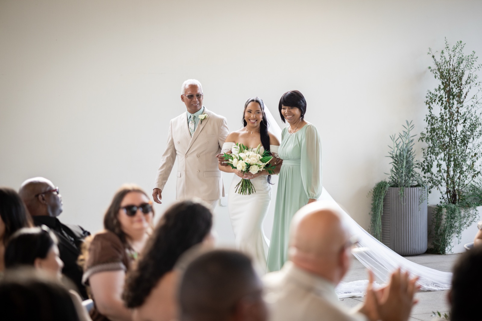 Kevin reading his vows during the ceremony at The Colony House Anaheim